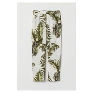 H&M Palm Leaf Crepe Pants. Worn only once!